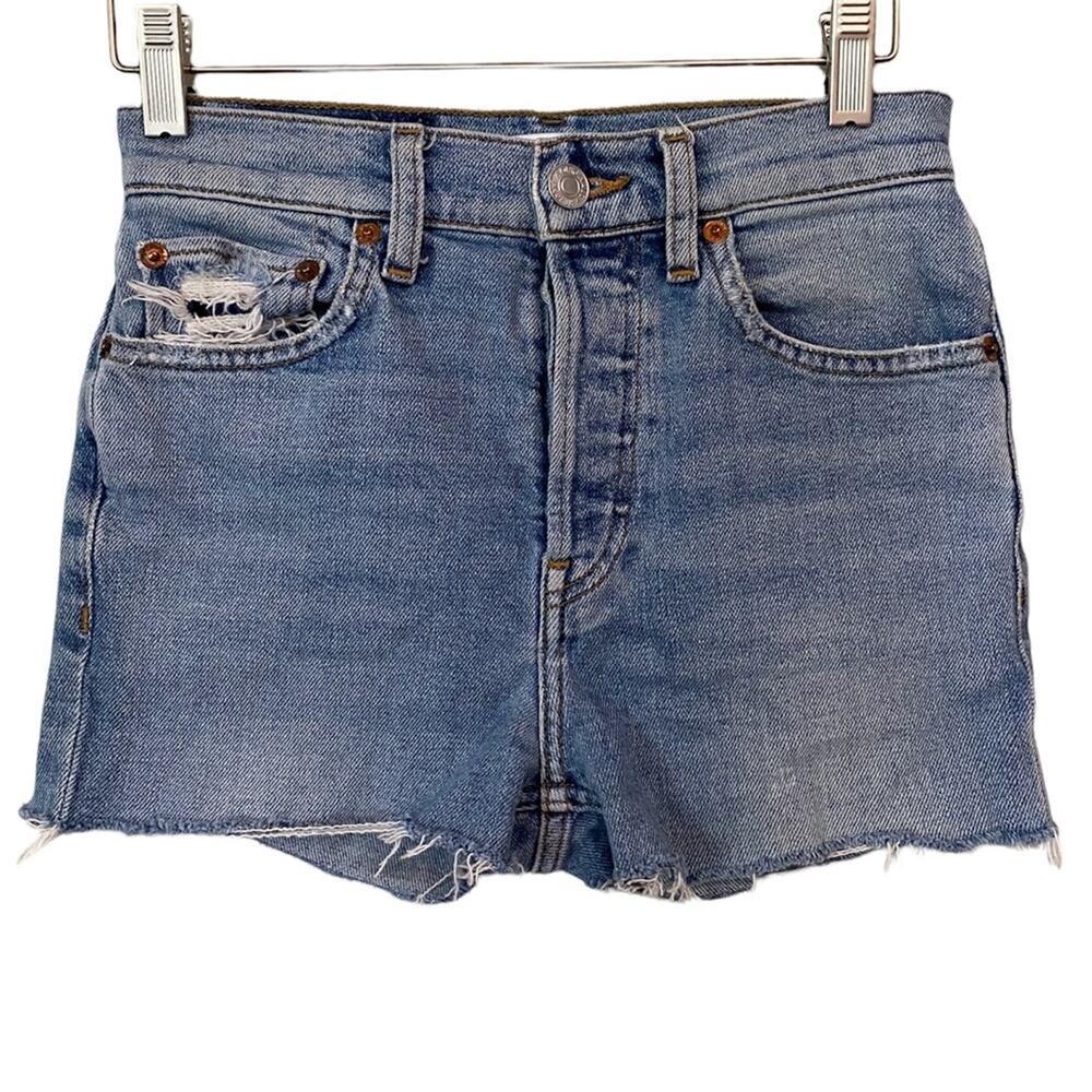 RE/DONE High Rise Jean Shorts 24 Coastal Summer Quiet Luxury Western
